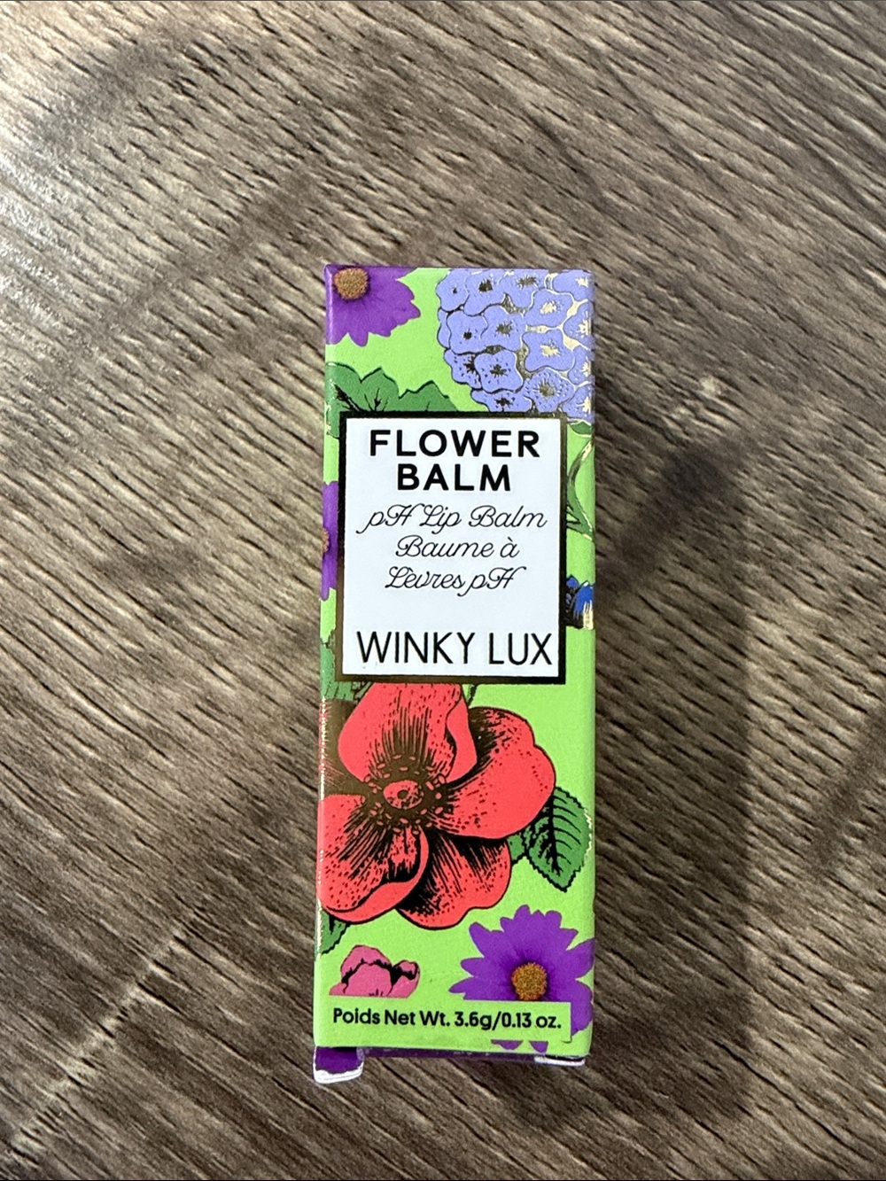 Winky Lux Flower Balm Purple Violet pH Lip Balm NEW